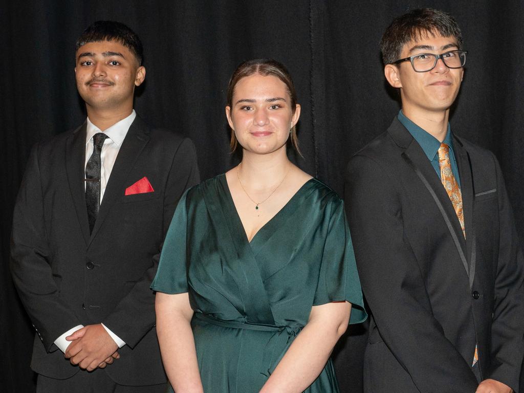 Raqeebul Islam, Angelica Lotz and Daniel Yarnold at Mackay Christian College Formal Thursday 14 November 2024 Picture: Michaela Harlow