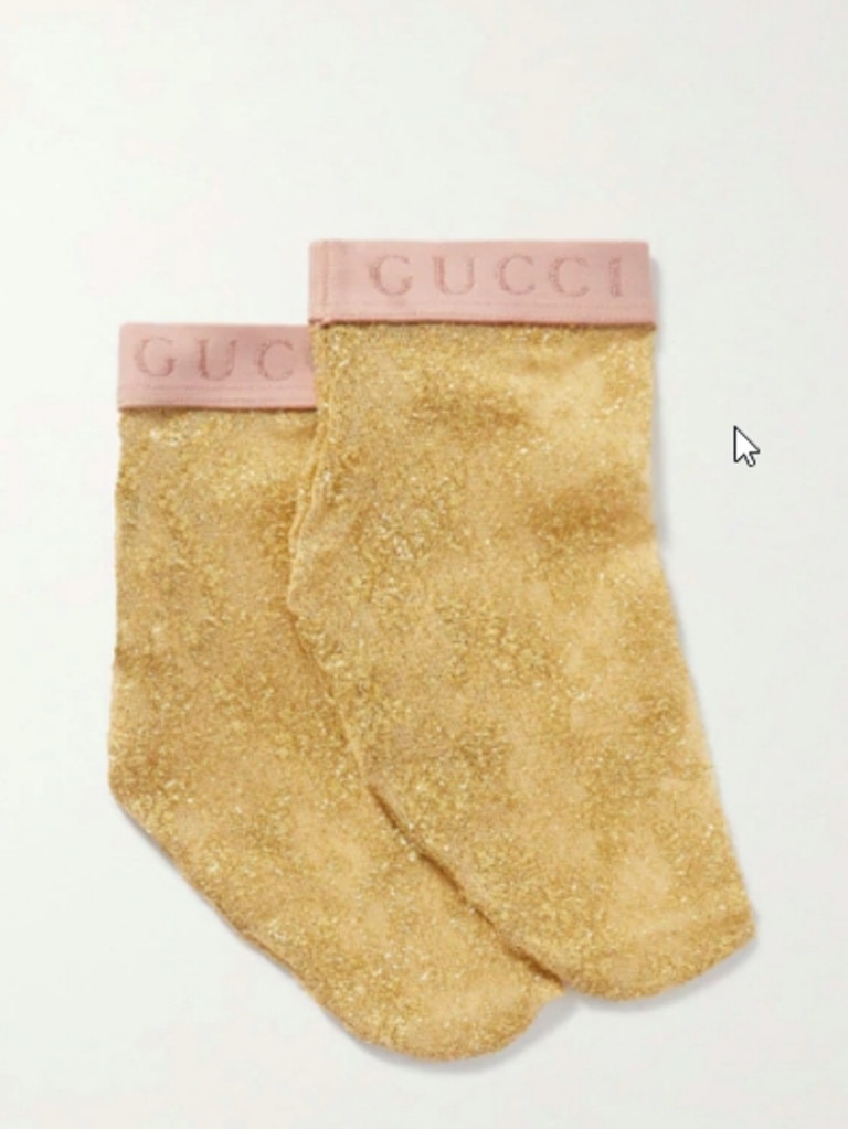 Gucci metallic lace socks.