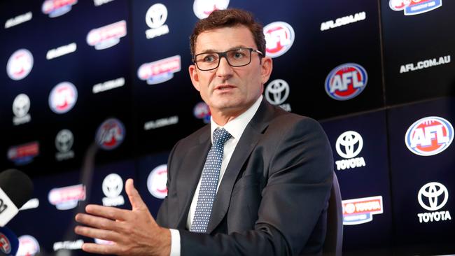 AFL executive Travis Auld has outlined why the decision to keep clubs grounded in pre-season was made. Picture: AFL/Getty Images