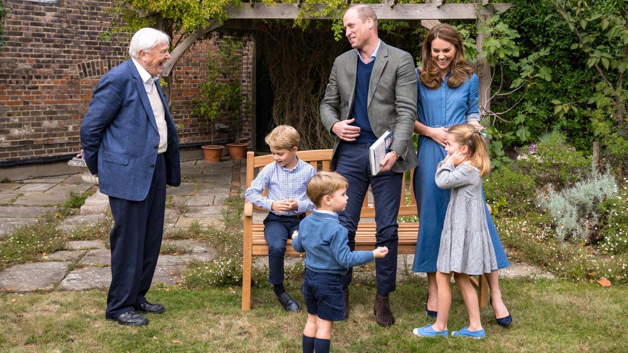 The Duke and Duchess of Cambridge’s three children have often been dressed like ‘tiny Victorian-era dolls’. Picture: Kensington Palace via Getty Images