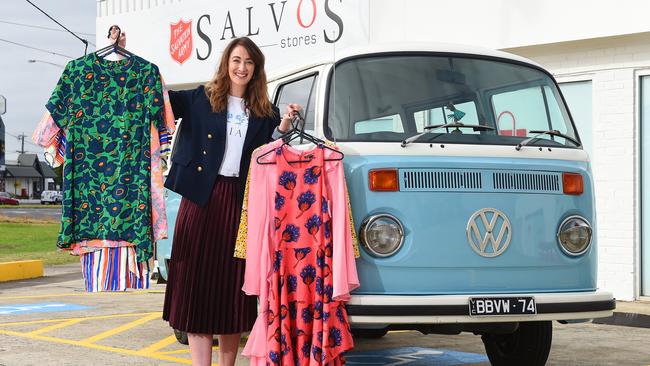 Meg Rayner with her Kombi people-mover outside Cheltenham Salvos. Picture: Josie Hayden