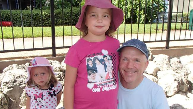 Brendan, with nieces Olivia and Merissa Luxton.