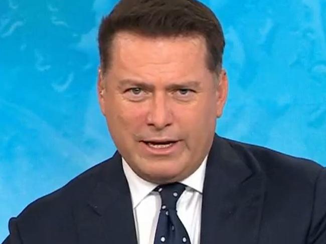 Karl Stefanovic breaks down live on air over his daughter leaving school. Picture: Today Show/ NINE