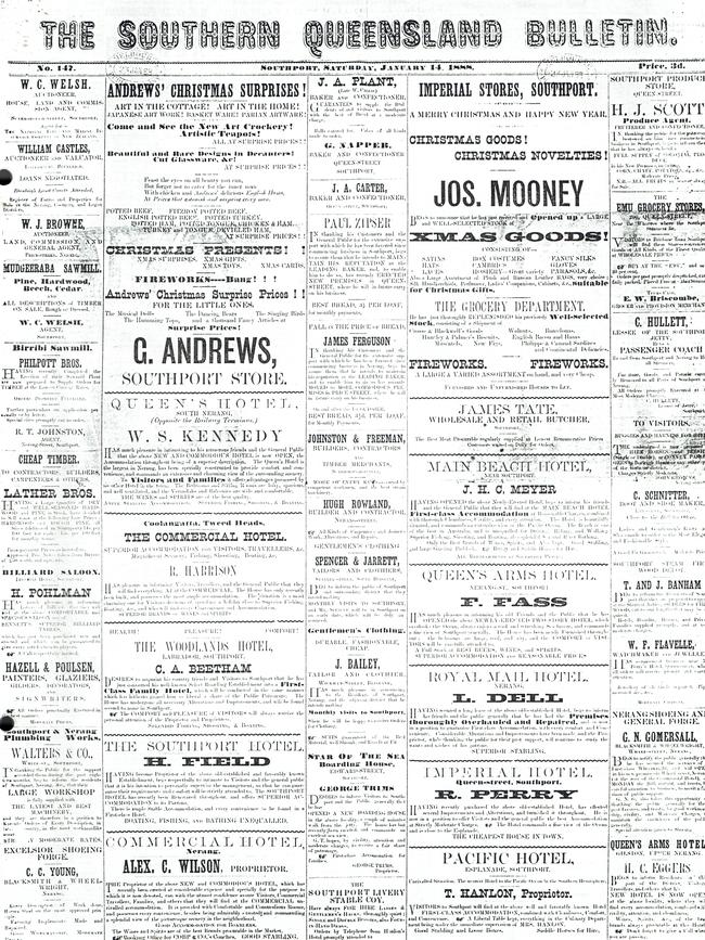 The Southern Queensland Bulletin, January 14, 1888.