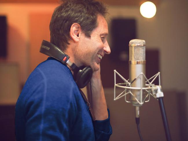 David Duchovny in the studio