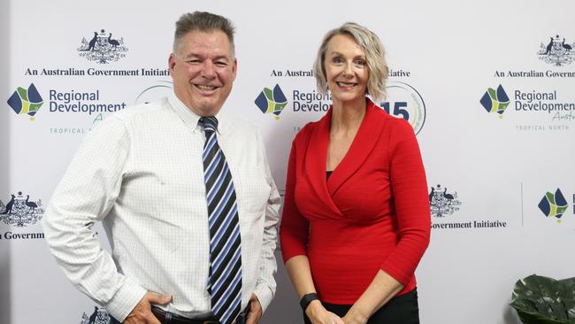 Regional Development Australia Tropical North deputy chair Brett Moller and chief executive officer Sonja Johnson have reaffirmed their commitment to advocating for the Far North at RDA's 15th anniversary celebrations. Photo: Catherine Duffy.