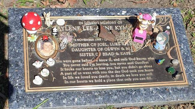 Kym Cobby's grave after items were removed. Picture: supplied.