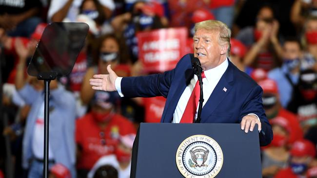 The Paris agreement was “designed to kill the American economy” Trump told the G-20 summit in a speech Monday. Picture: Ethan Miller/Getty Images/AFP