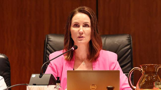 Cairns Mayor Amy Eden chairs the Cairns Regional Council ordinary meeting held at the council chambers on Spence Street. Picture: Brendan Radke