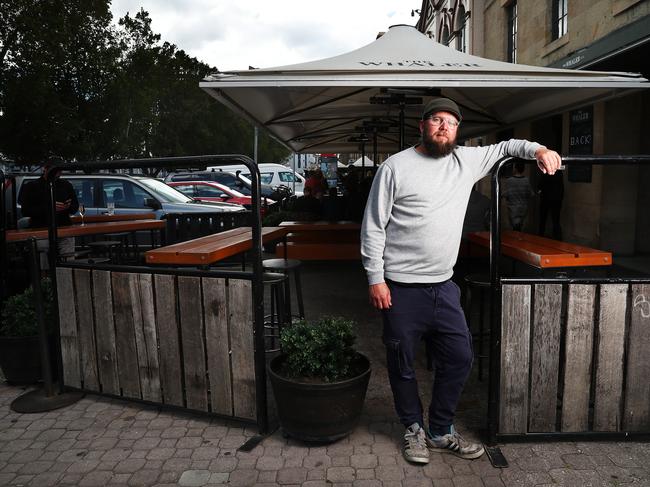 Ben Hickey of The Whaler. Cage night is within two weeks now and there is still no directive out of council or state government about how pubs, bars and restaurants will need to operate on the night. Picture: NIKKI DAVIS-JONES