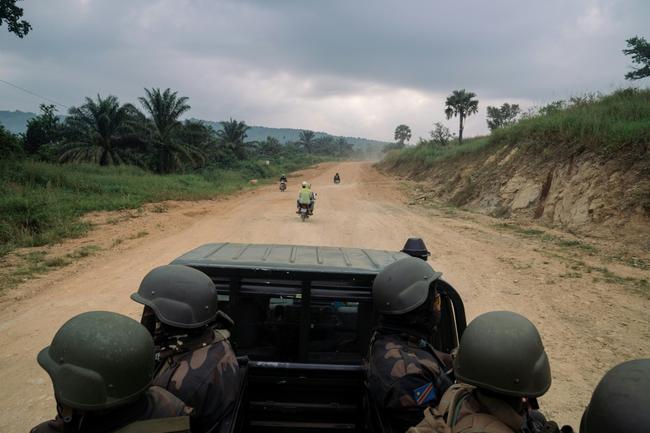 Members of the M23 movement in Goma in March after launching their DR Congo offensive this year