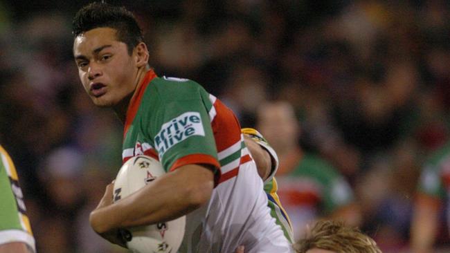 A baby-faced Sutton turns out for Souths in 2004. Kym Smith