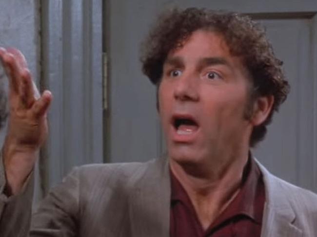 Kramer had big problems choosing his new showerhead. Picture: Seinfeld/Binge