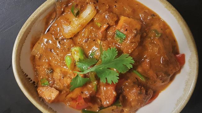 Delhi Palace Indian Cuisine’s Goan fish curry. Picture: Supplied