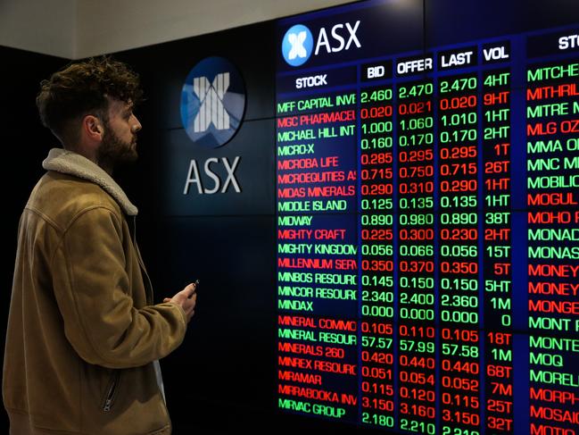 SYDNEY, AUSTRALIA - NEWSWIRE PHOTOS June 06 2022:  A general view of the digital boards at the ASX in Sydney. Picture NCA Newswire/ Gaye Gerard.