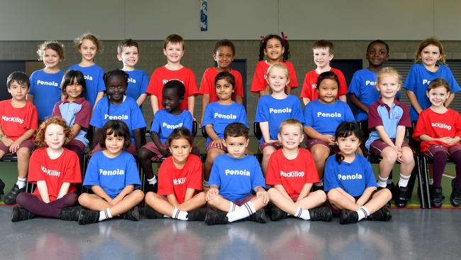St Joseph’s School Nundah: Back row: Audrey, Olivia, Omari, Tommy, Wilson, Evans, Tobias, Eugene, Stevie. Middle row: Sebastian, Elis, Benethi, Lama, Shivi, Ava, Kirstie, Sophia and Arabelle. Front row: Grace, Litiana, Harriet, Maverick, Lyric and Mila. PHOTO: John Gass