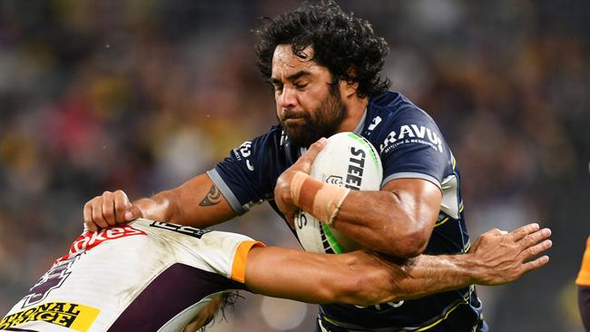 Javid Bowen . NRL; North Queensland Cowboys Vs Brisbane Broncos at Queensland Country Bank Stadium, Townsville. Picture: Alix Sweeney