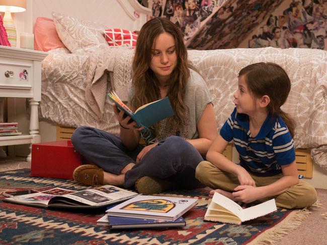 Oscar winner Brie Larson and Jacob Tremblay in Room.