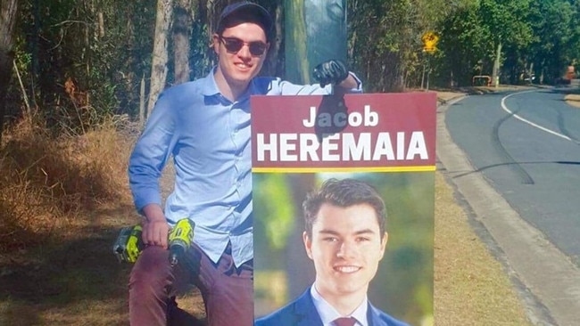 Logan City Council Division 8 candidate Jacob Heremaia on the campaign trail.