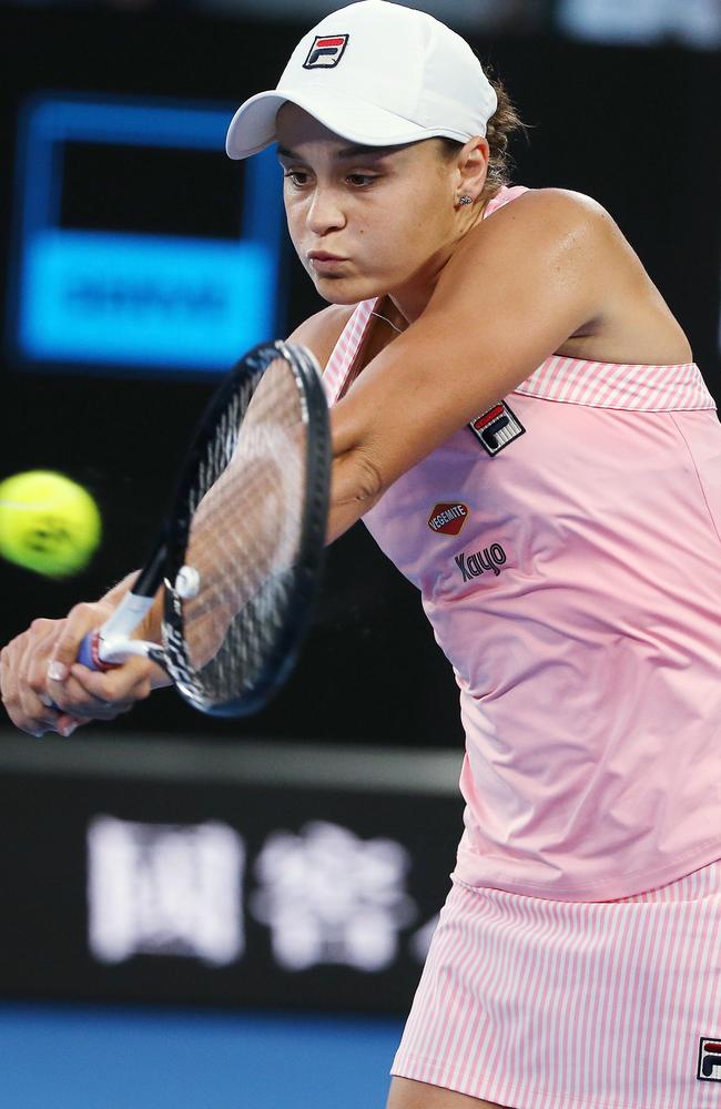 Her bubblegum pink top featured the Vegemite logo. Picture: Michael Klein