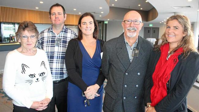 The Ballina Chamber of Commerce president Glenn Costello is second from the right. Picture: Graham Broadhead