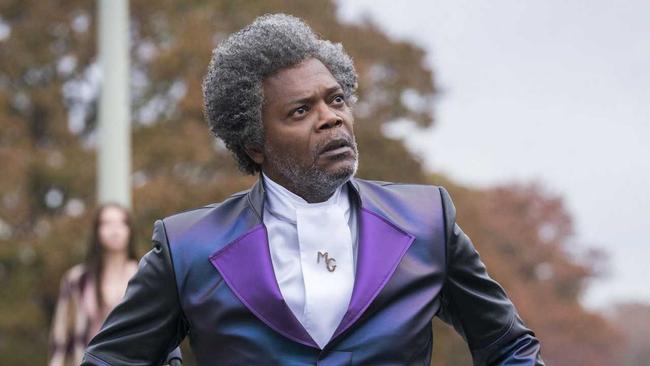 Samuel L Jackson in a scene from the movie Glass. . Picture: Jessica Kourkounis