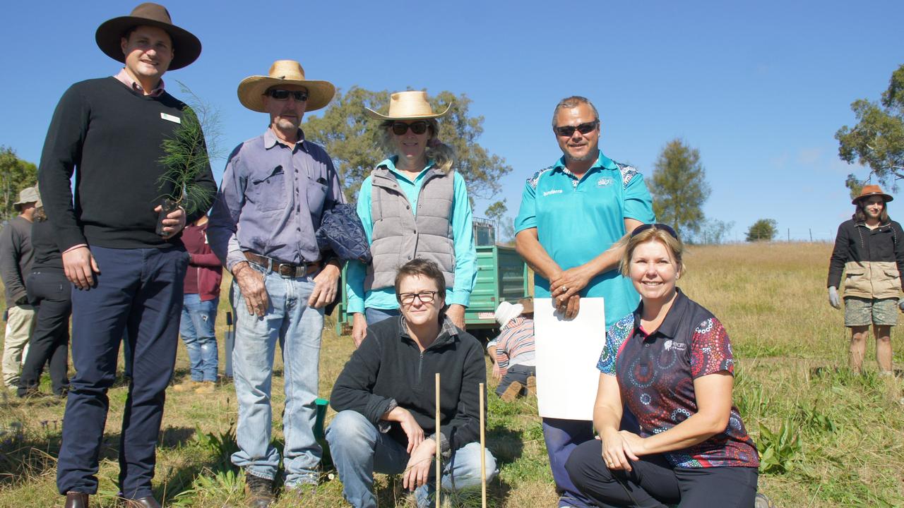 BIG TURN OUT: Attending the Land For Wildlife program launch in Toowoomba (from left) is Councillor Tim McMahon, Adam Purse, Michelle Purse, Shannon Bauwens, Margie Young (front left) and Liz Gould (front right).