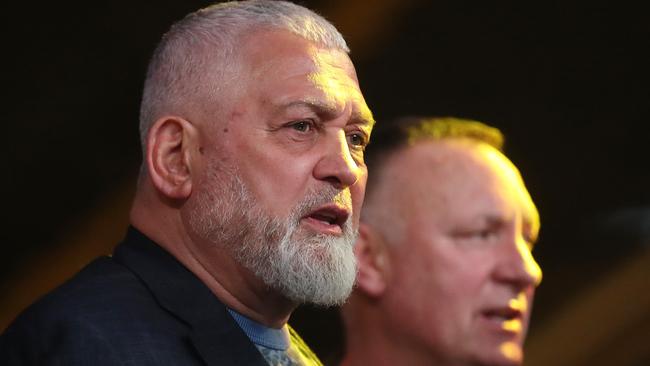 Mick Gatto watches on at a boxing match at Margaret Court Arena. Pic: Michael Klein