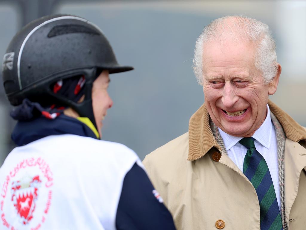 King Charles and Zara Tindall share a sweet moment as the monarch ...