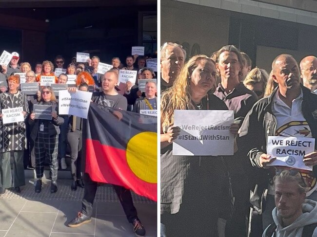 Staff at the ABC are staging a walk out today over the exit of Q+A host Stan Grant.