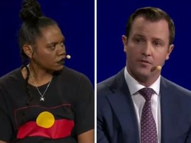 Tensions broke out between an Indigneous actor and Liberal MP on ABC’s Q+A program on Monday night. Picture: ABC