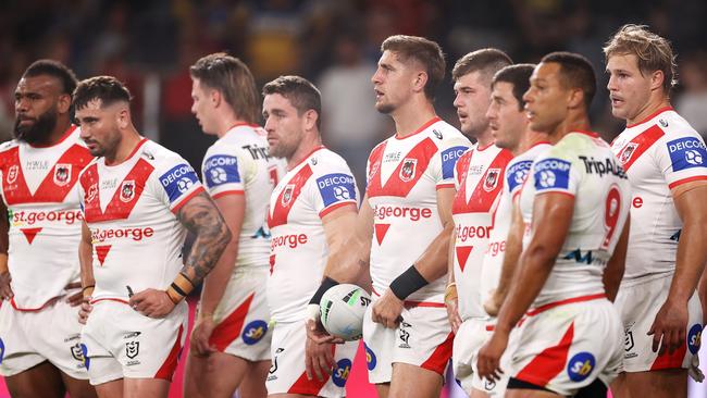 The Dragons sit second last on the ladder after four rounds, having won only one game. Picture: Mark Kolbe/Getty Images