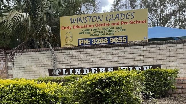 Winston Glades Early Education Centre, Flinders View, after an alleged New Years Eve crash. Picture: Nicola McNamara