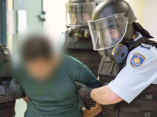 Image depicts an inmate extraction operation at Goulburn Supermax high risk management correctional centre. Picture: Supplied