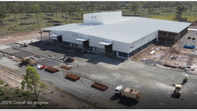 Overall site progress of the $60m Rheinmetall NIOA Munitions (RNM) artillery shell forging factory in Maryborough.