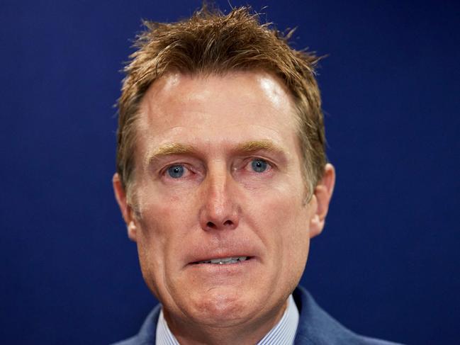 Australia's attorney general Christian Porter speaks during a press conference in Perth on March 3, 2021, after he outed himself as the unnamed cabinet minister accused of raping a 16-year-old girl. (Photo by Stefan Gosatti / AFP)