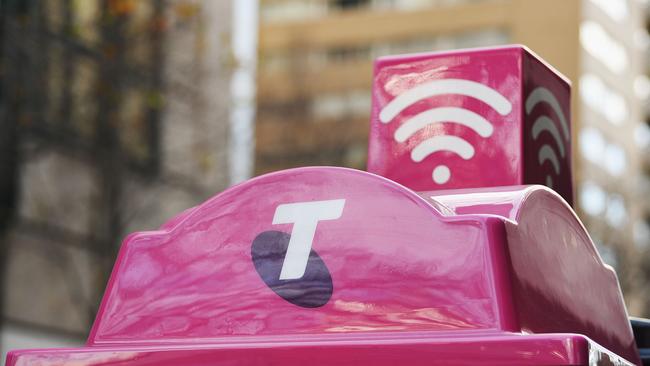 MELBOURNE, AUSTRALIA - JUNE 14:  A Telstra logo is seen outside the Telstra Melbourne headquarters on June 14, 2017 in Melbourne, Australia. Telecommunications company Telstra is expected to cut up to 1400 jobs in an effort to reduce costs, as the company prepares to deal with a $3 billion earning gap expected because of the national broadband network.  (Photo by Michael Dodge/Getty Images)