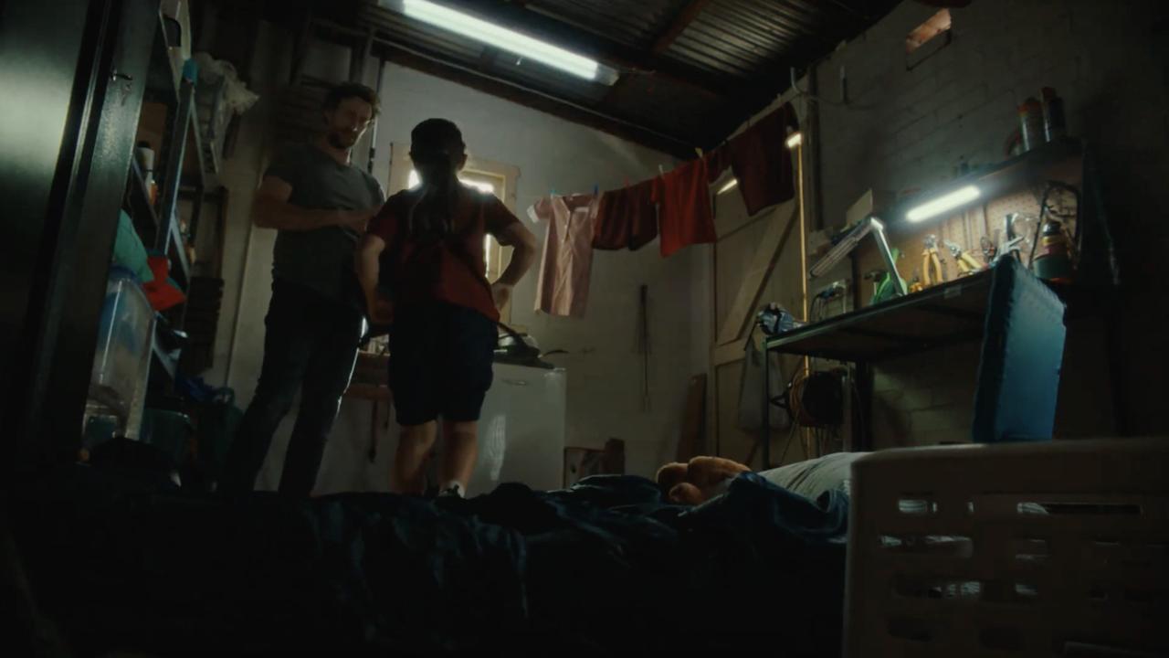 They are sleeping in a garage. Picture: YouTube / Mission Australia.