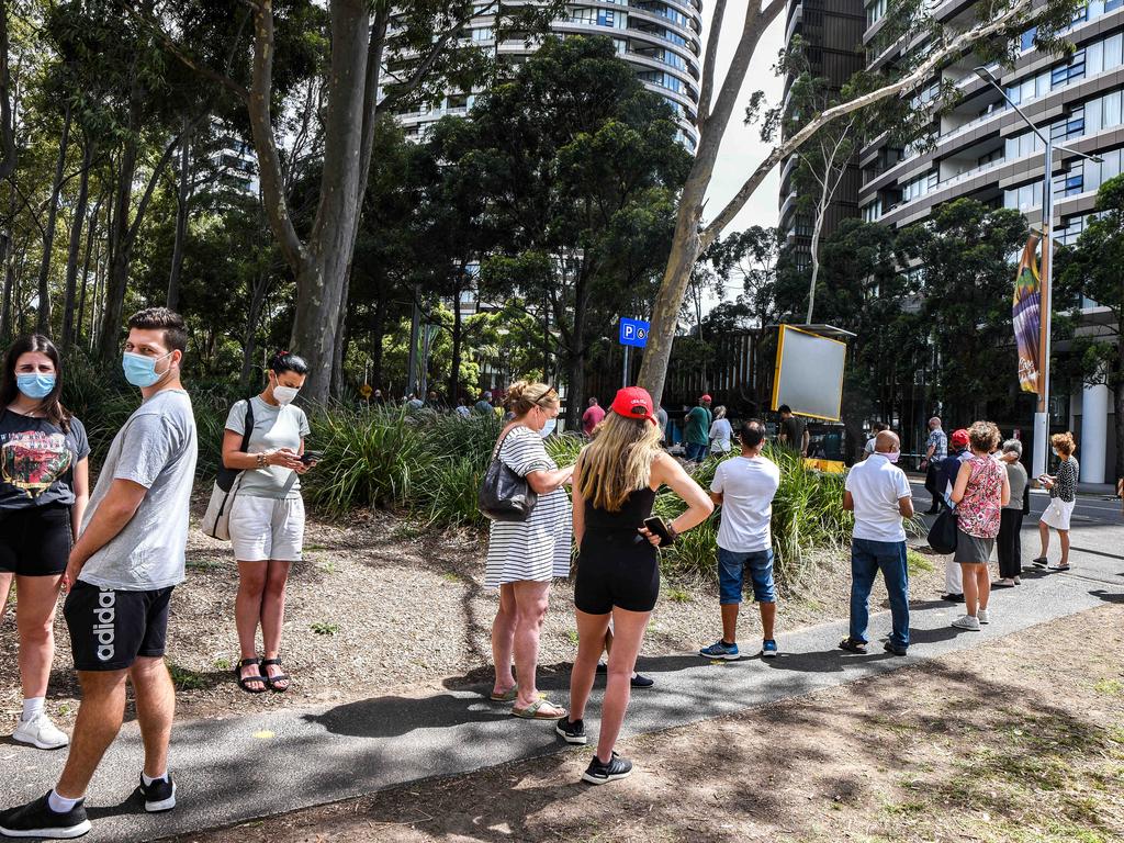 NSW has reached its 95 per cent vaccination target for people aged 16 and above. Picture: NCA NewsWire / Flavio Brancaleone