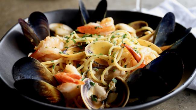 Moretti Spaghetti Allo Scoglio dish. Picture: Jenifer Jagielski