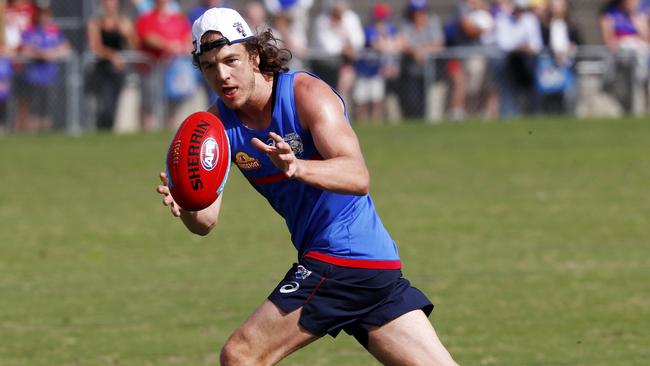 Liam Picken goes through a drill. Picture: Michael Klein