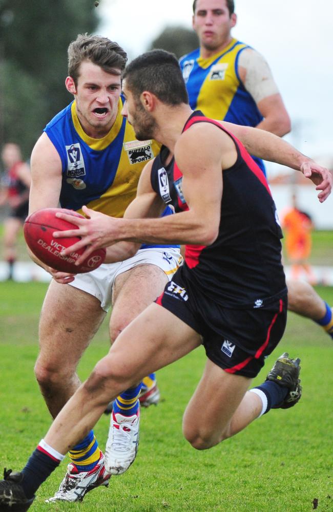 Adam Saad on the run for the Lions.