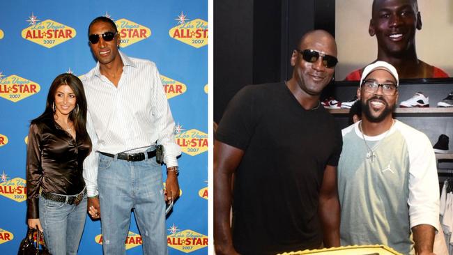 Pippen and Jordan reunited again - sort of. Photo: Getty Images