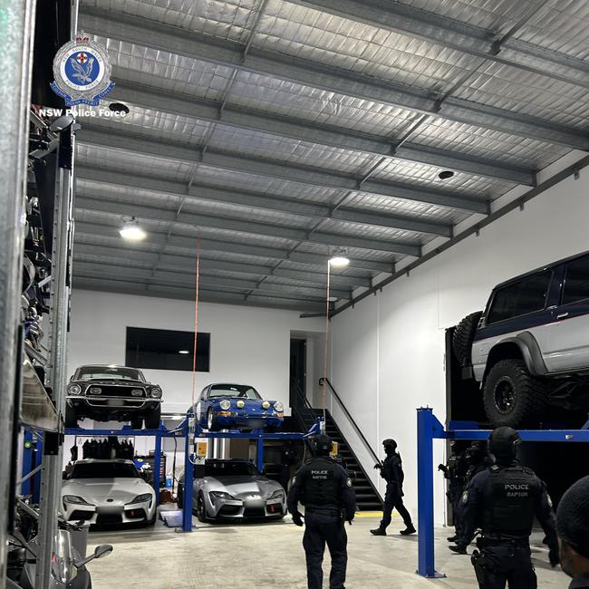 A warehouse in Cromer searched by police. Picture: NSW Police