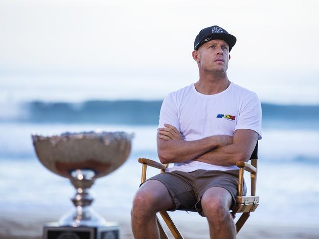World No. 1 Mick Fanning of Australia (pictured) at the press conference for the opening of the Billabong Pipeline Masters on Oahu, Hawaii on Tuesday December 8, 2015. WSL /Kirstin