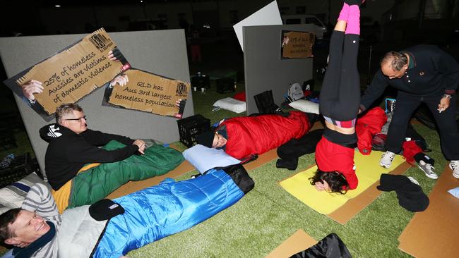 Vinnies CEO Sleepout in Queensland aims to raise $1.3m this year.