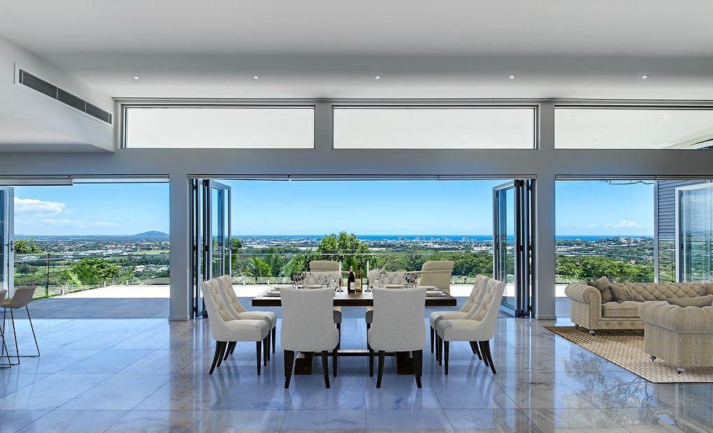 LUXURIOUS: This multi-level home with stunning views is up for auction.