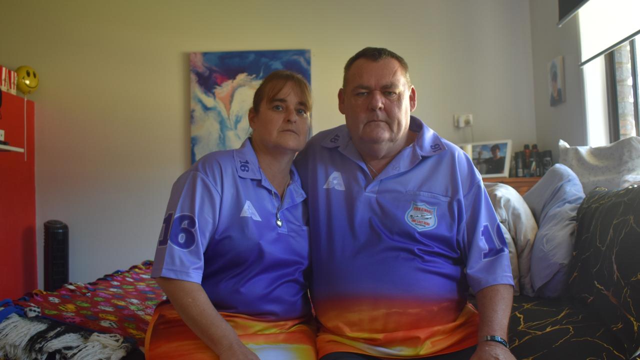 Graeme and Annette Kimball in Ryan’s bedroom.