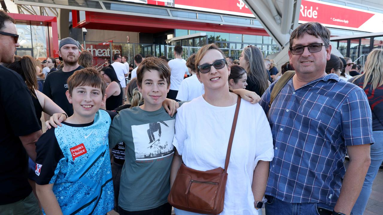 Blink 182 fans at the Adelaide Entertainment centre. Picture: Kelly Barnes