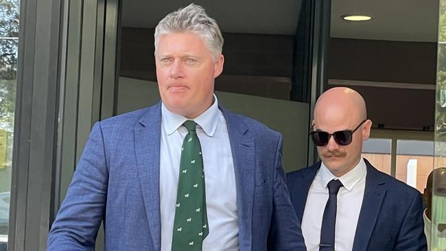 Alex Cox (right) with his lawyer Paul McGirr. Picture: Ashleigh Tullis